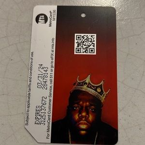 Limited edition biggie metro card NYC a celebration of his 50th birthday